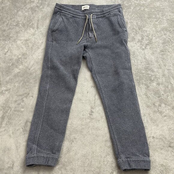 Taylor Stitch Apres Pant Mens M Charcoal Sashiko Waffle Knit Joggers Drawstring - Picture 1 of 12